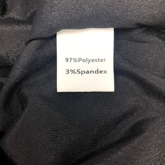 Queen Of Sparkles Black Pleat Shimmer Top Size M - Picture 5 of 6